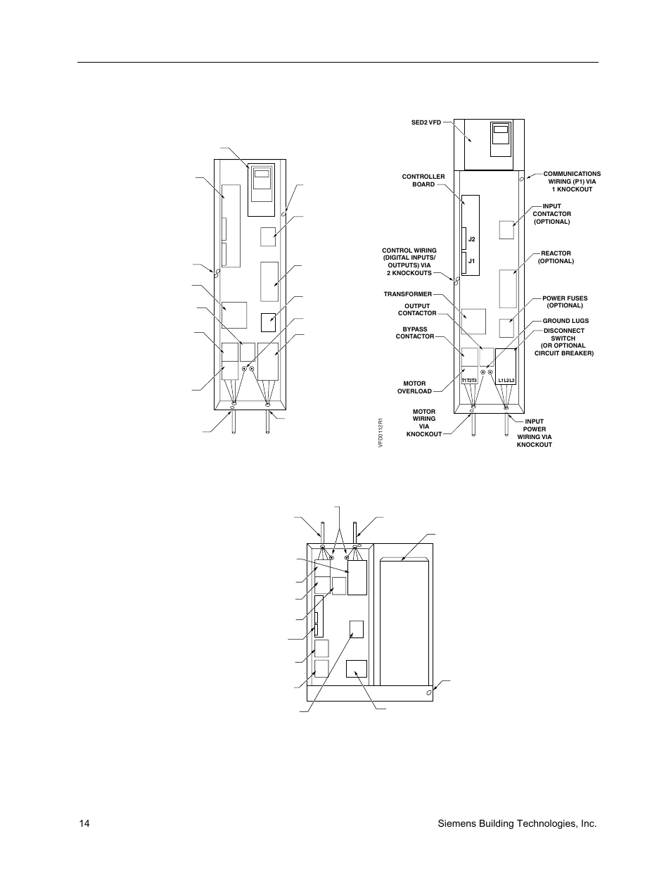 14 siemens building technologies, inc | Siemens SED2 VFD Electronic Bypass Option 125-3208 User Manual | Page 22 / 64