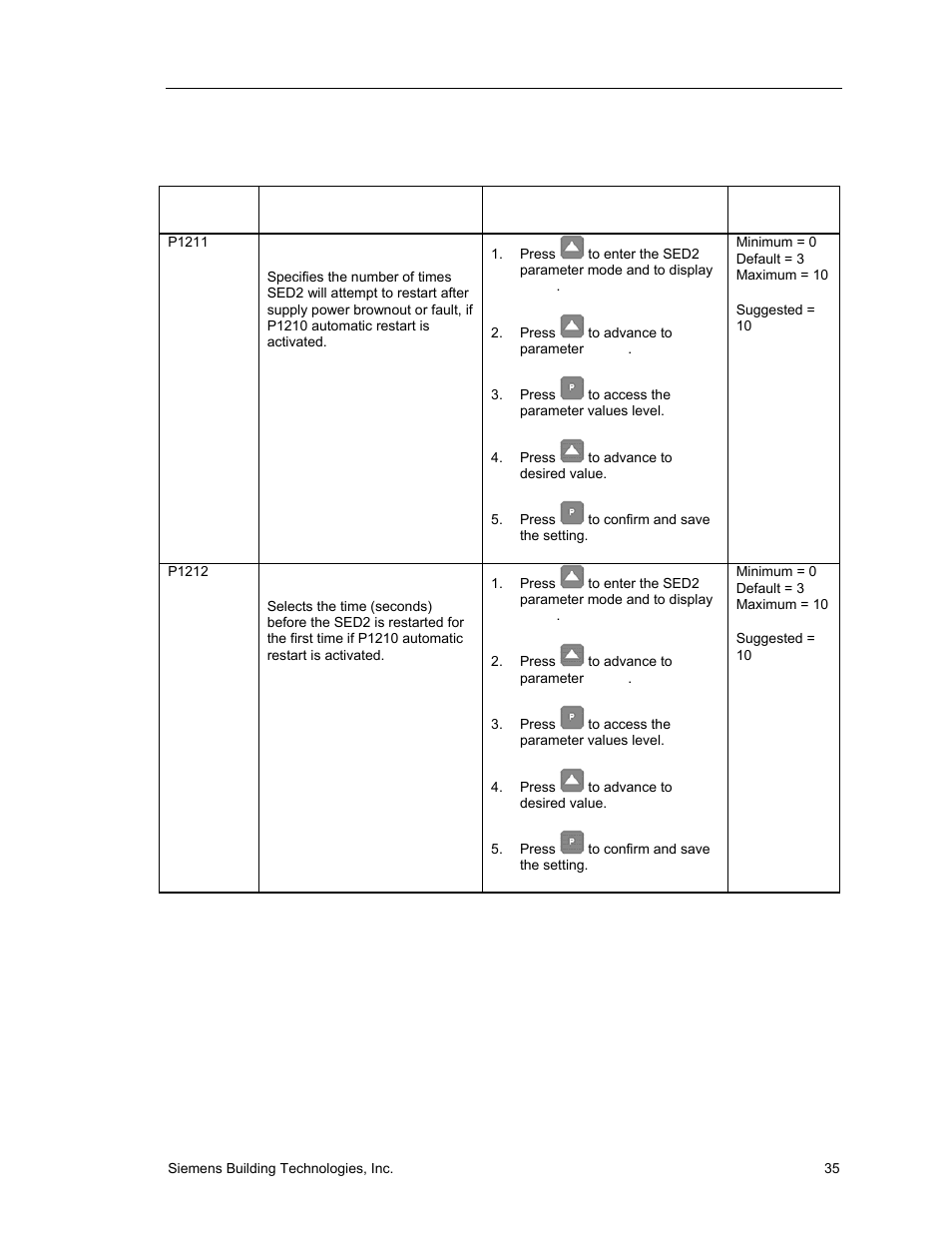 Siemens SED2 VFD Electronic Bypass Option 125-3208 User Manual | Page 43 / 64