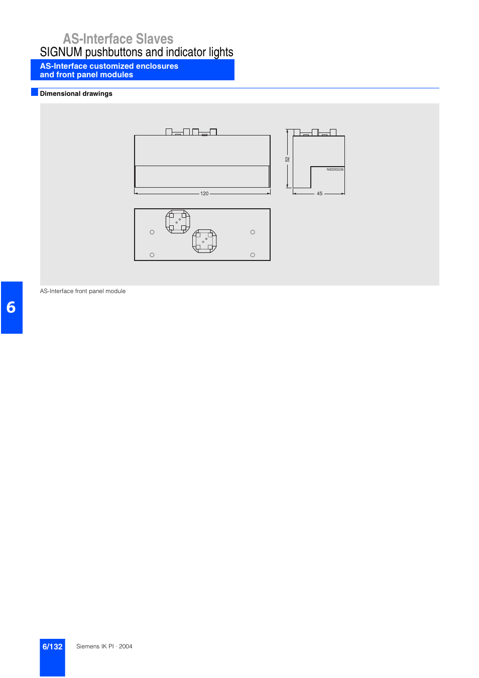As-interface slaves, Signum pushbuttons and indicator lights | Siemens ISI EN 50295 User Manual | Page 132 / 152