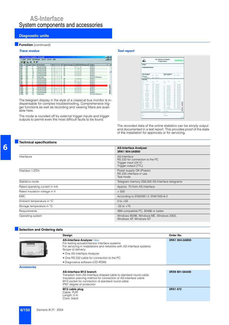 As-interface, System components and accessories | Siemens ISI EN 50295 User Manual | Page 150 / 152