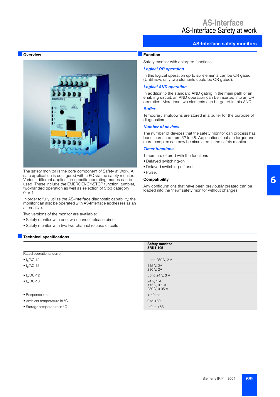 As-interface safety monitors, As-interface, As-interface safety at work | Siemens ISI EN 50295 User Manual | Page 9 / 152