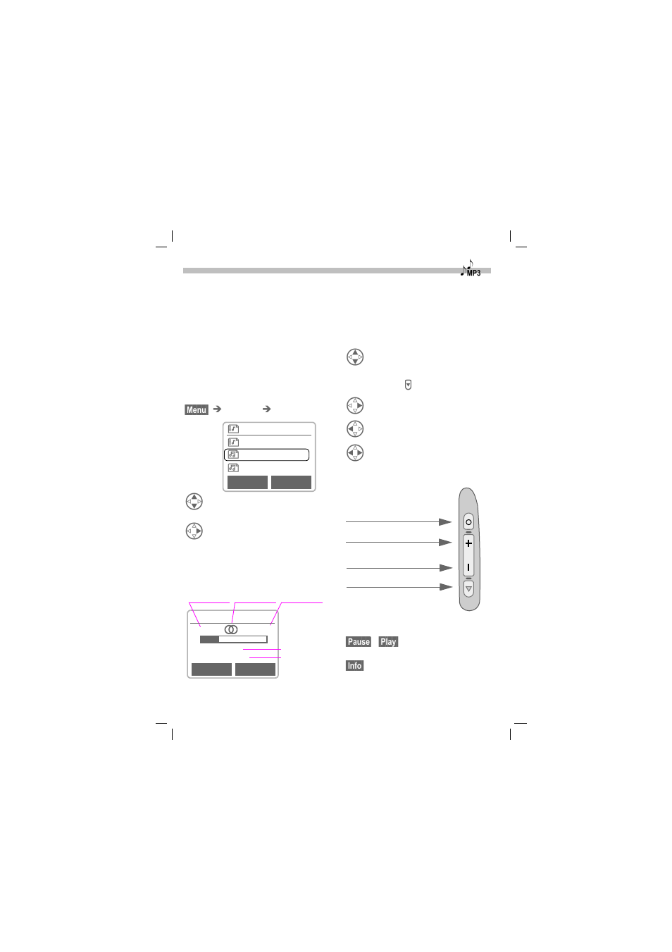 Mp3 player, Play | Siemens SL45 User Manual | Page 27 / 86