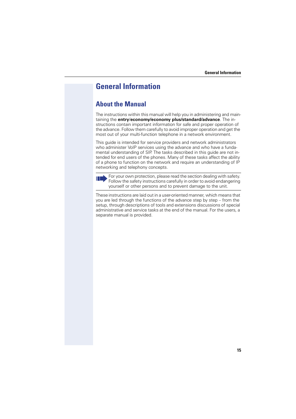 General information, About the manual | Siemens HIPATH 8000 User Manual | Page 15 / 249