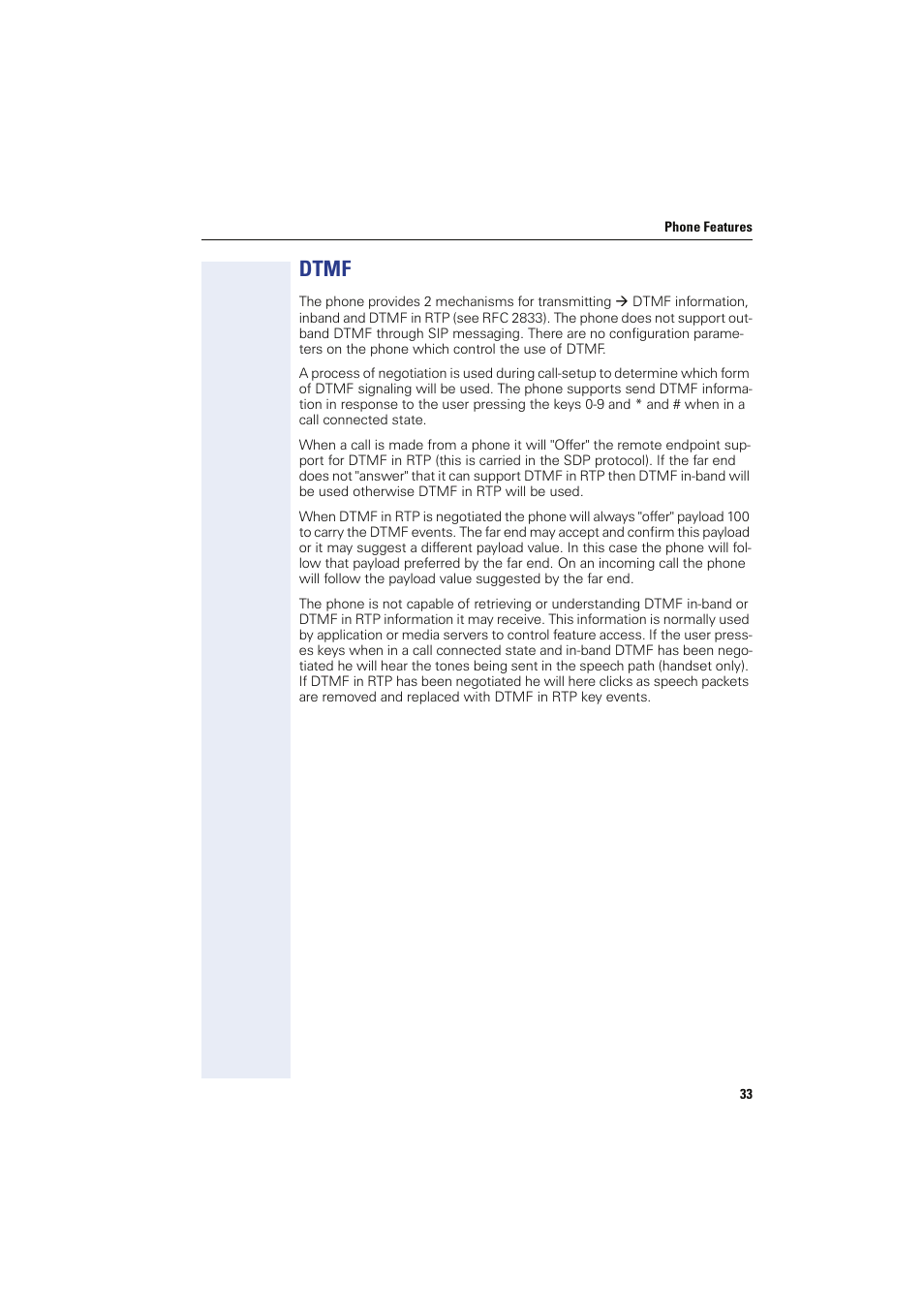 Dtmf | Siemens HIPATH 8000 User Manual | Page 33 / 249