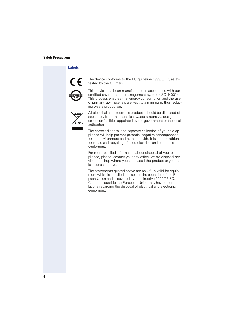 Labels | Siemens HIPATH 8000 User Manual | Page 4 / 249