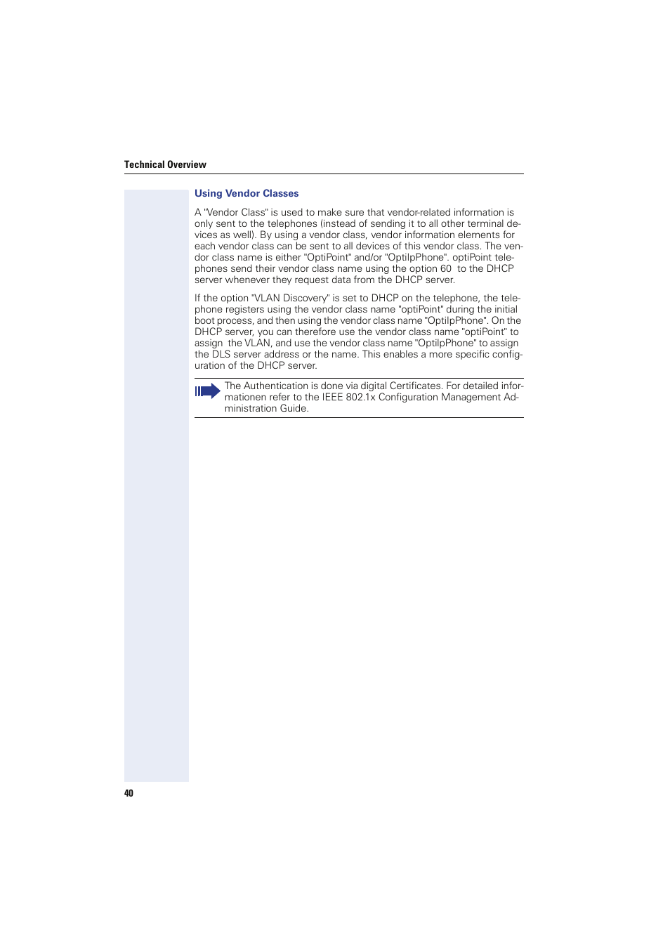 Using vendor classes | Siemens HIPATH 8000 User Manual | Page 40 / 249