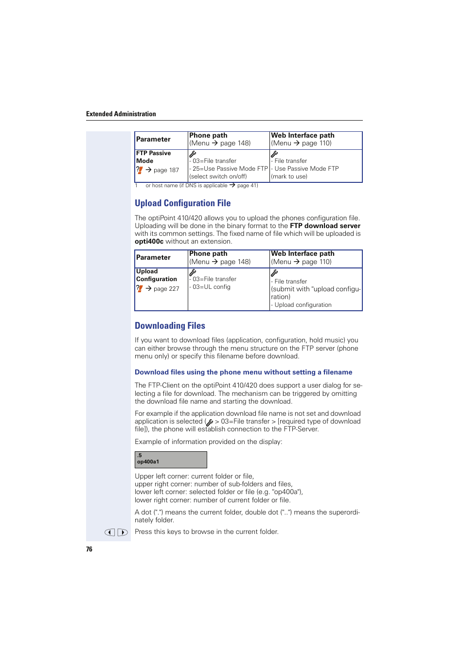 Upload configuration file, Downloading files, Upload configuration file downloading files | Siemens HIPATH 8000 User Manual | Page 76 / 249