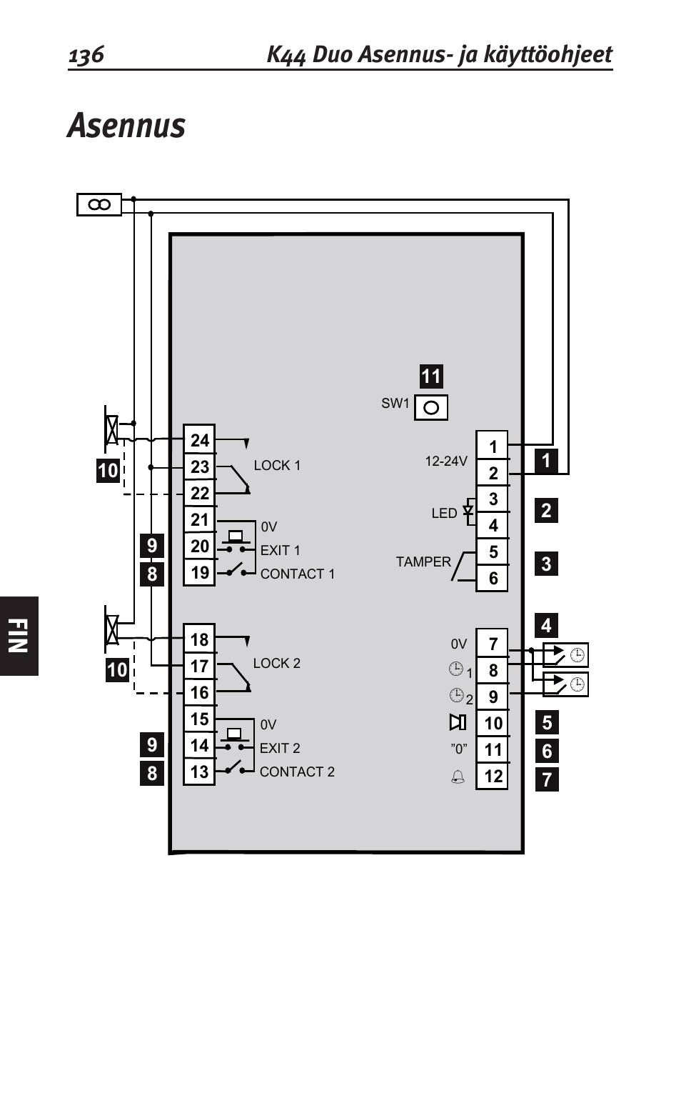Asennus | Siemens K44 User Manual | Page 136 / 184
