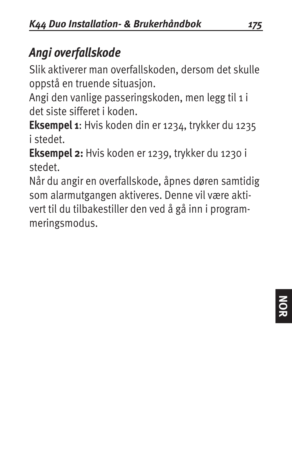 Angi overfallskode | Siemens K44 User Manual | Page 175 / 184