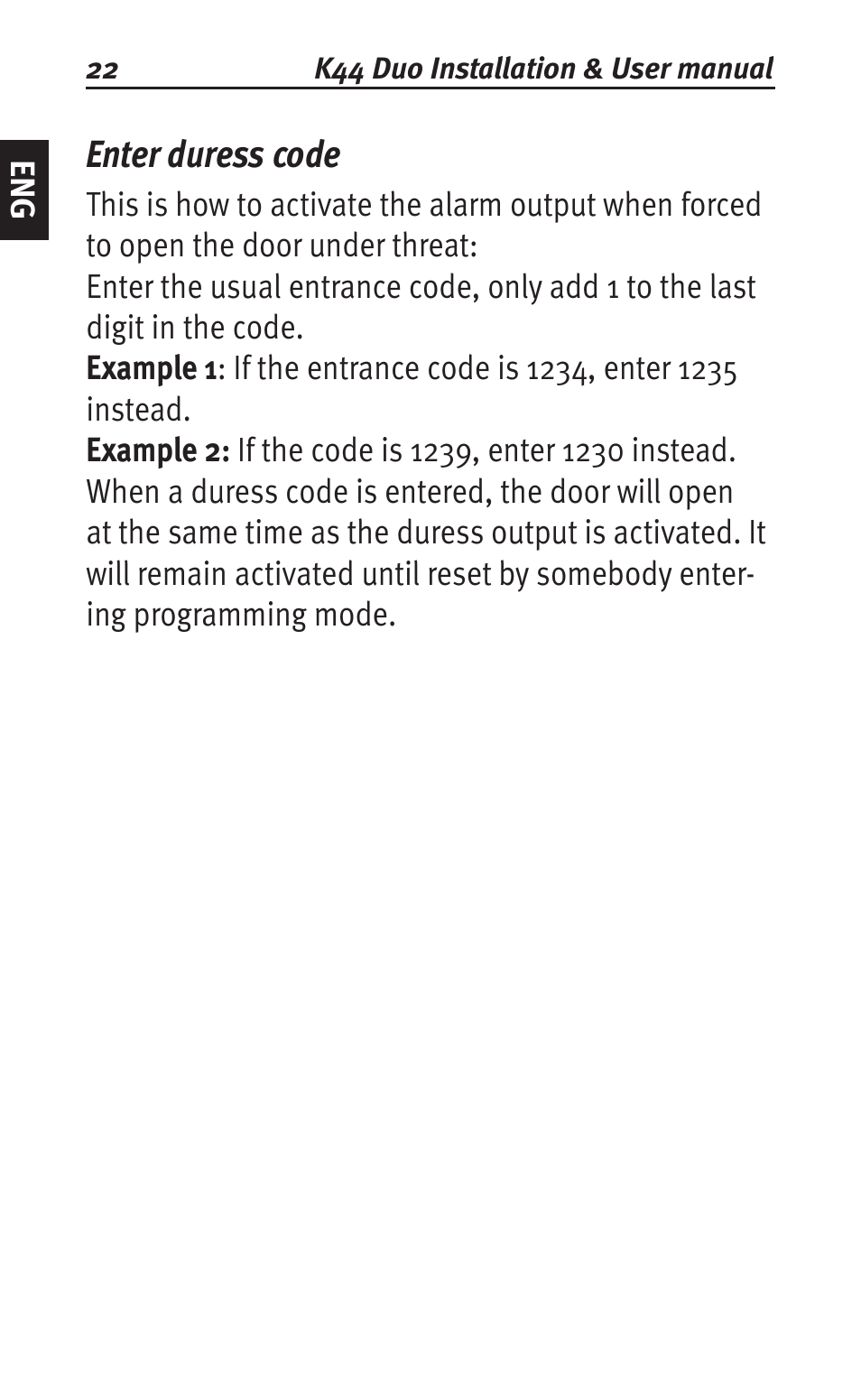 Enter duress code | Siemens K44 User Manual | Page 22 / 184