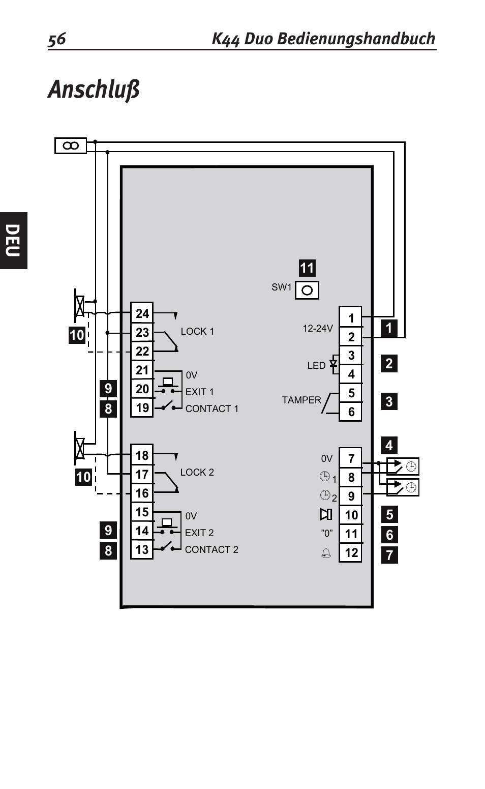 Anschluß, 56 k44 duo bedienungshandbuch | Siemens K44 User Manual | Page 56 / 184