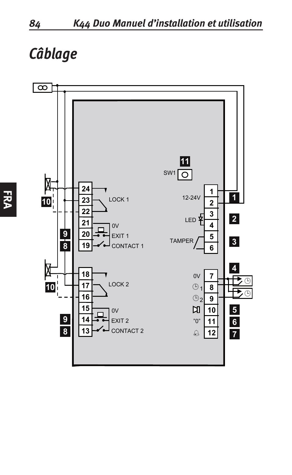 Câblage, 84 k44 duo manuel d’installation et utilisation | Siemens K44 User Manual | Page 84 / 184
