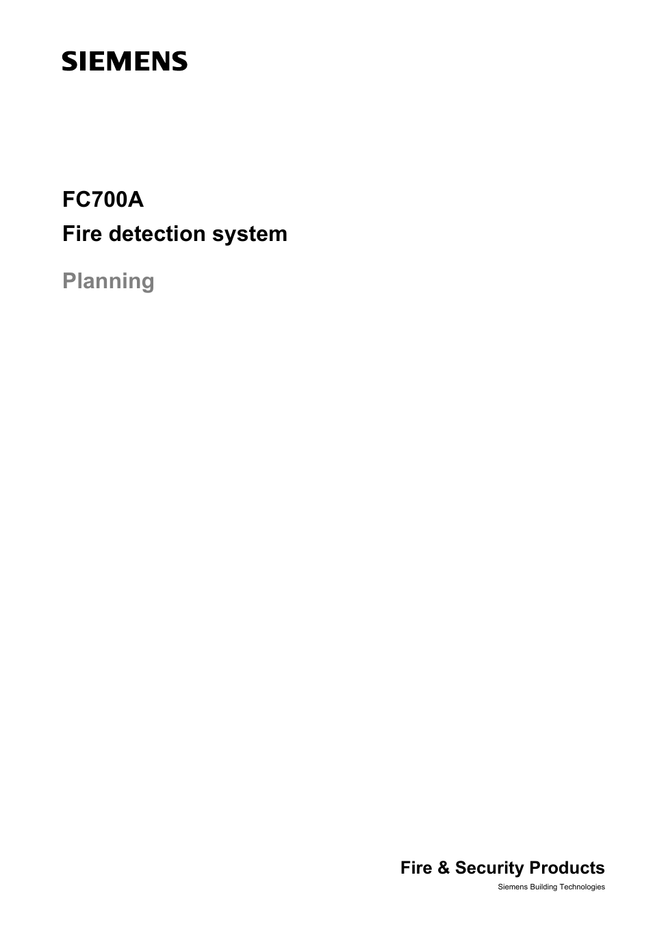 Siemens FC700A User Manual | 70 pages