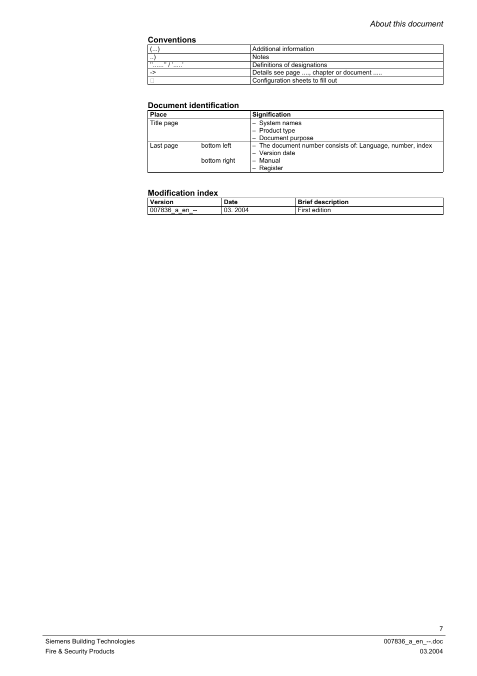 Siemens FC700A User Manual | Page 7 / 70