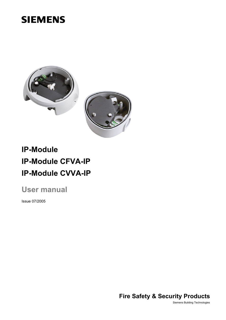 Siemens IP-Module CFVA-IP User Manual | 38 pages