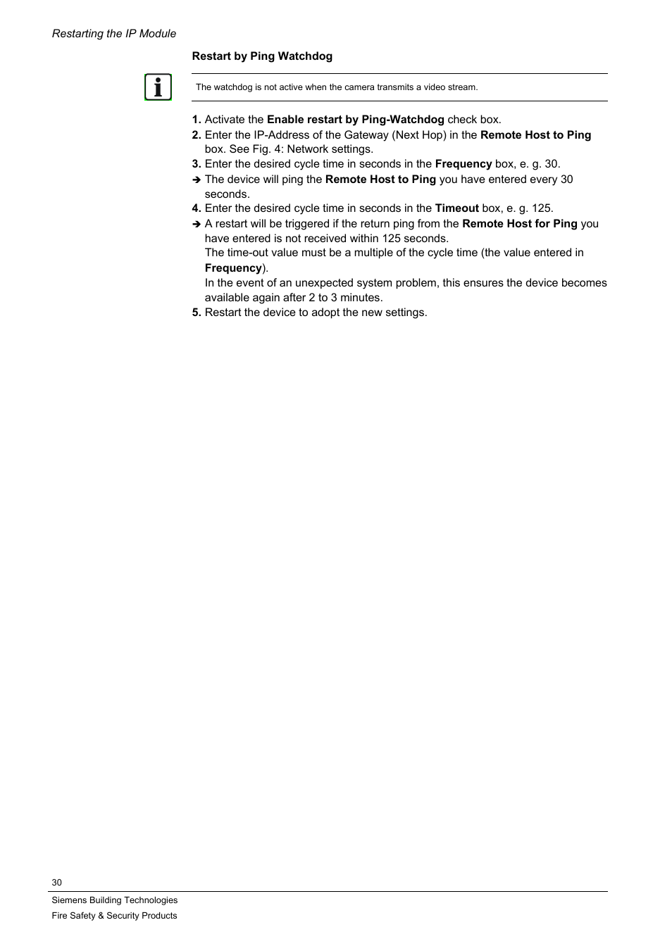 Siemens IP-Module CFVA-IP User Manual | Page 30 / 38