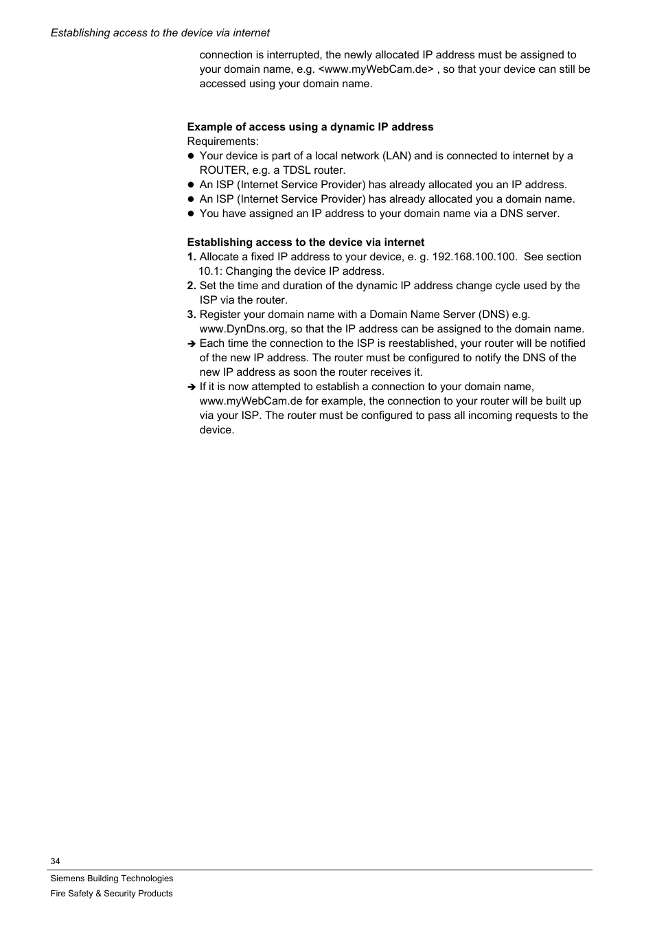 Siemens IP-Module CFVA-IP User Manual | Page 34 / 38