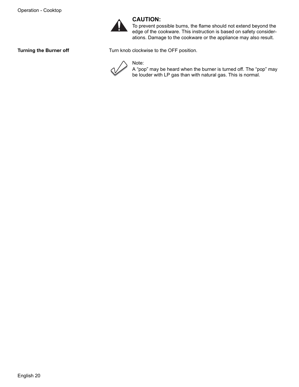Turning the burner off | Siemens HD2528U  EN User Manual | Page 22 / 52
