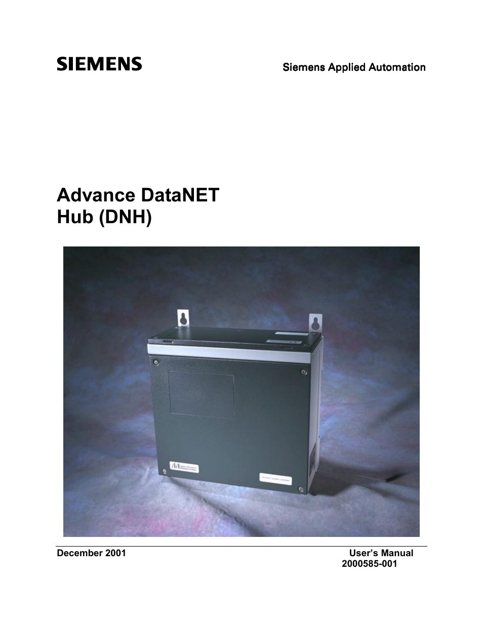 Siemens DataNET Hub (DNH) User Manual | 97 pages