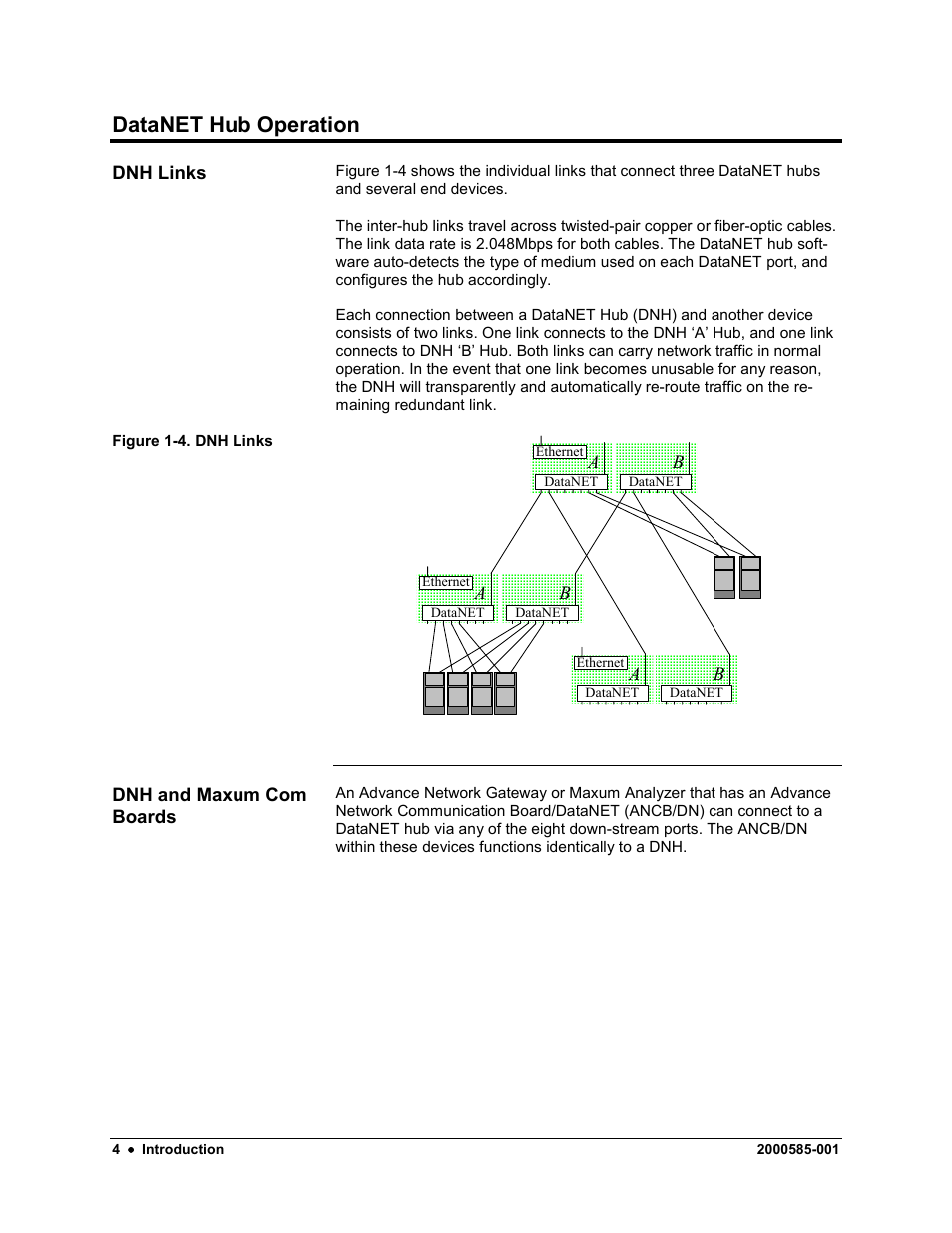Datanet hub operation | Siemens DataNET Hub (DNH) User Manual | Page 12 / 97