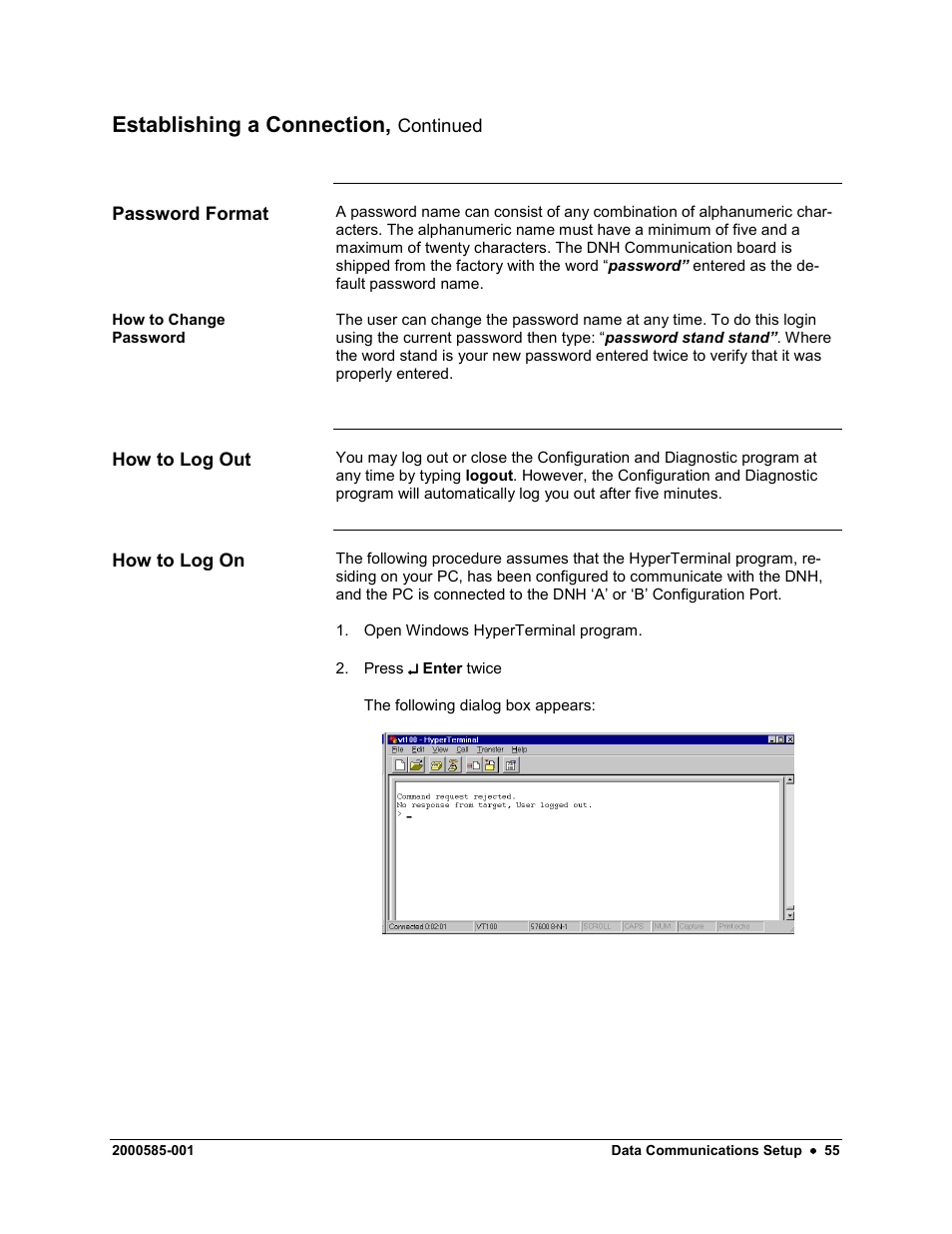 Establishing a connection | Siemens DataNET Hub (DNH) User Manual | Page 63 / 97