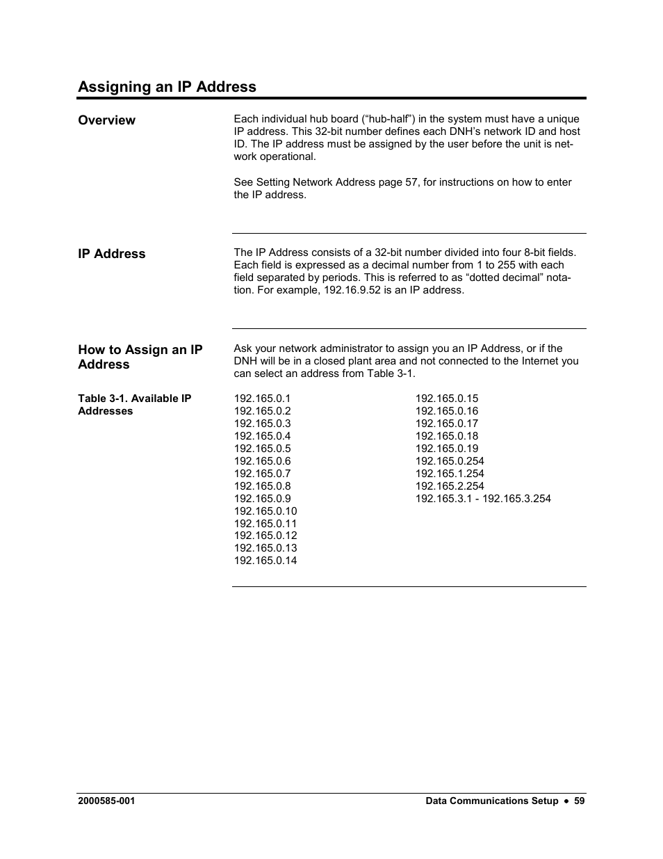 Assigning an ip address | Siemens DataNET Hub (DNH) User Manual | Page 67 / 97