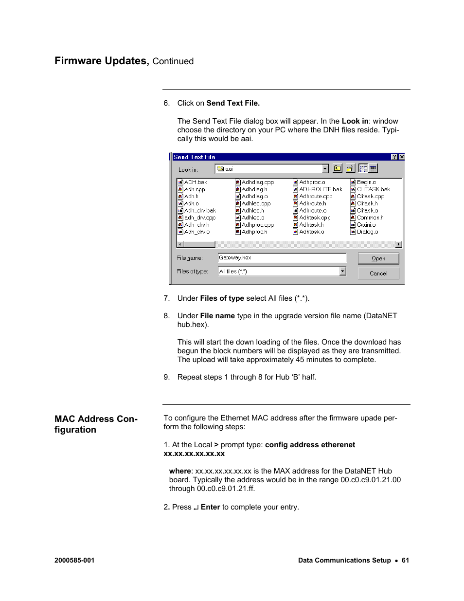 Firmware updates | Siemens DataNET Hub (DNH) User Manual | Page 69 / 97