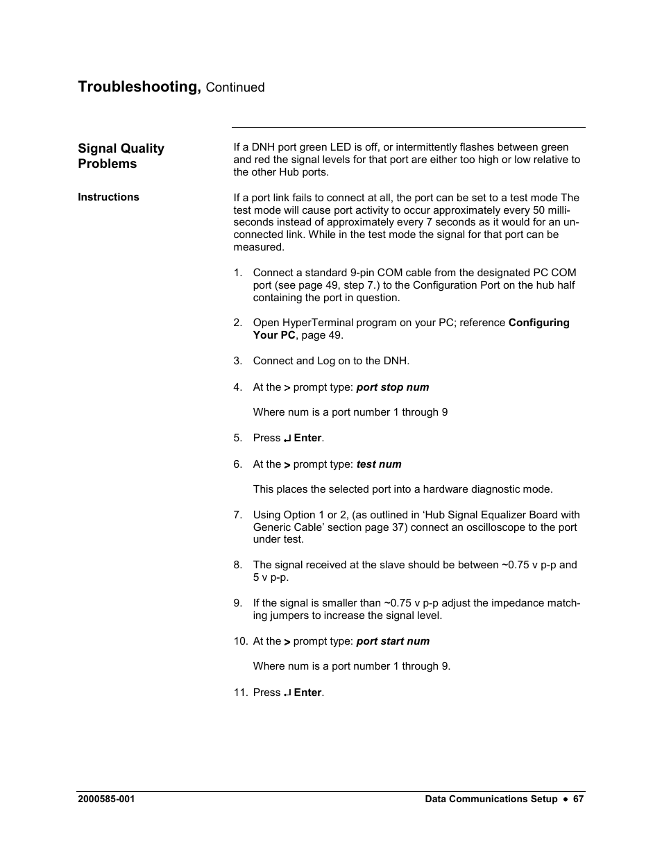 Troubleshooting | Siemens DataNET Hub (DNH) User Manual | Page 75 / 97