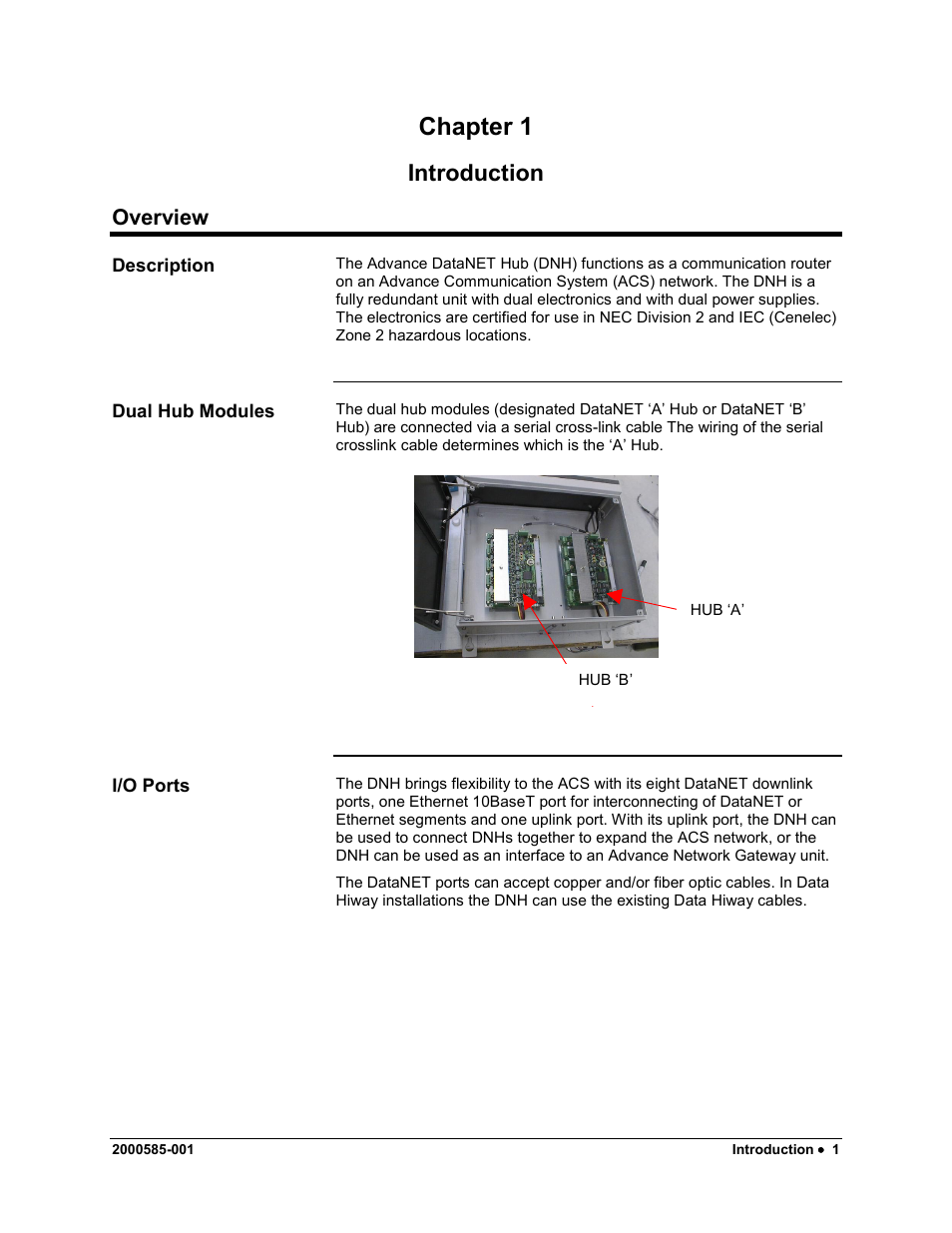 Introduction, Overview, Overview 1 | Chapter 1 | Siemens DataNET Hub (DNH) User Manual | Page 9 / 97