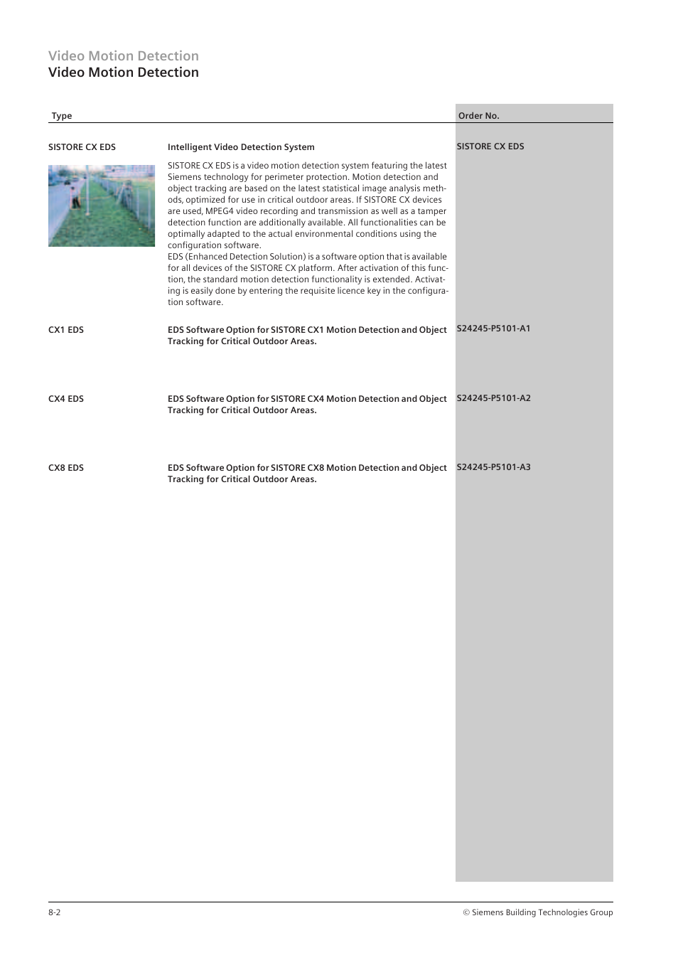 Video motion detection | Siemens TFT User Manual | Page 128 / 218