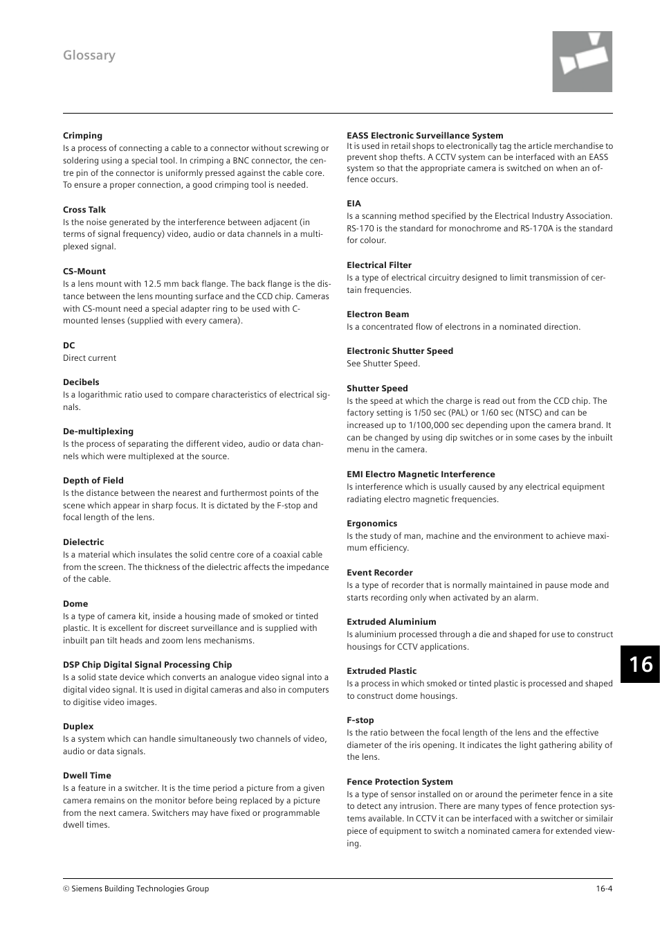 Glossary | Siemens TFT User Manual | Page 206 / 218