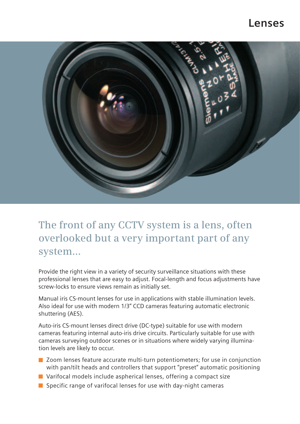 Lenses | Siemens TFT User Manual | Page 65 / 218