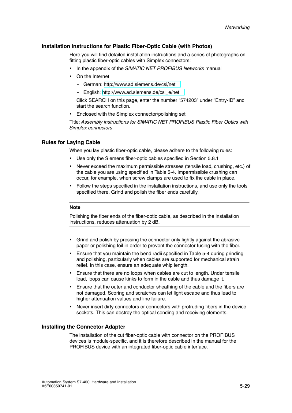 Siemens Automation System S7-400 User Manual | Page 127 / 228