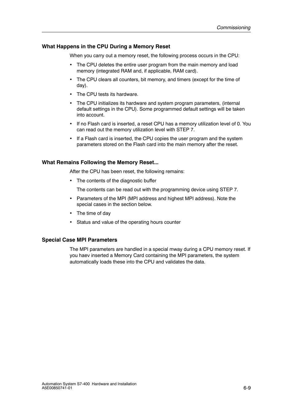 Siemens Automation System S7-400 User Manual | Page 137 / 228