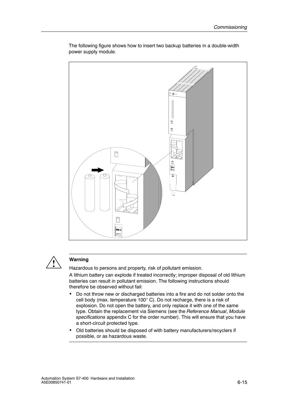 Siemens Automation System S7-400 User Manual | Page 143 / 228