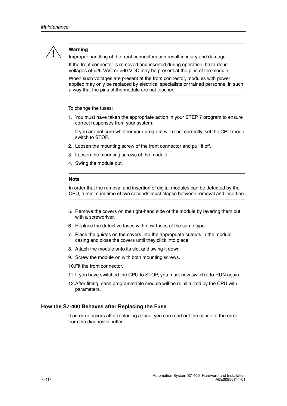 Siemens Automation System S7-400 User Manual | Page 158 / 228