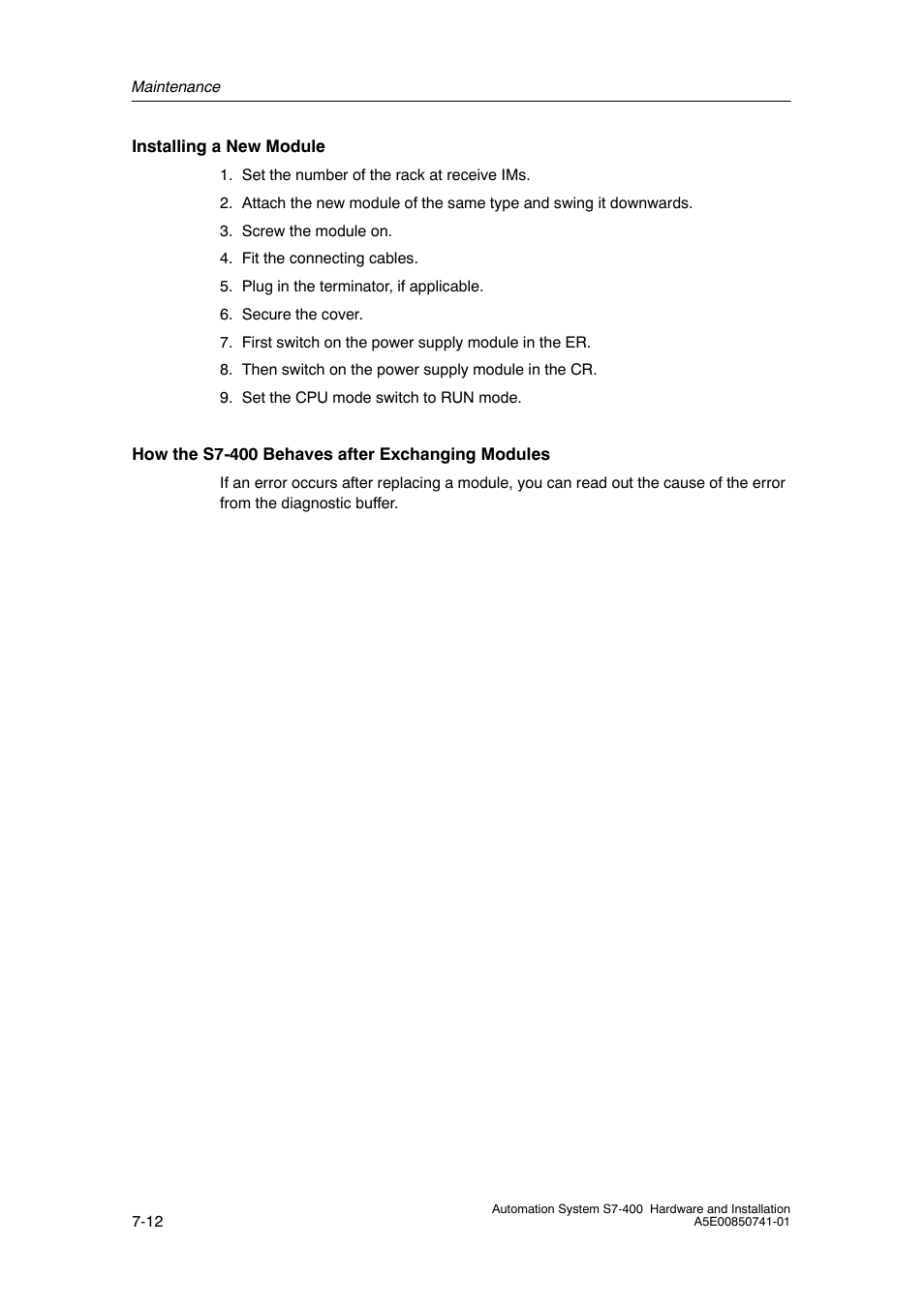 Siemens Automation System S7-400 User Manual | Page 160 / 228