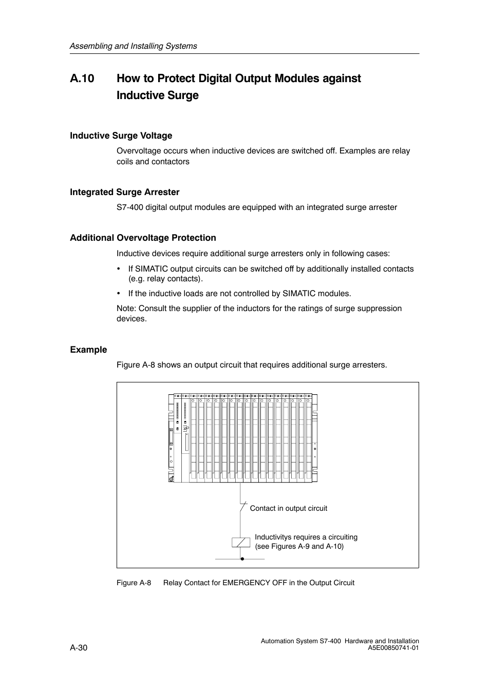 A-30 | Siemens Automation System S7-400 User Manual | Page 198 / 228