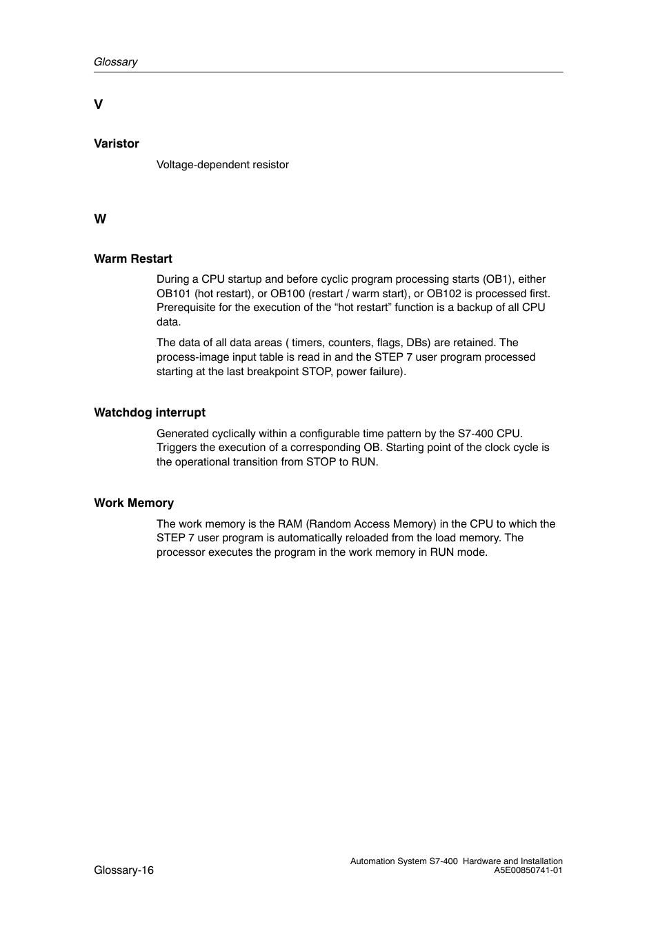 Siemens Automation System S7-400 User Manual | Page 224 / 228