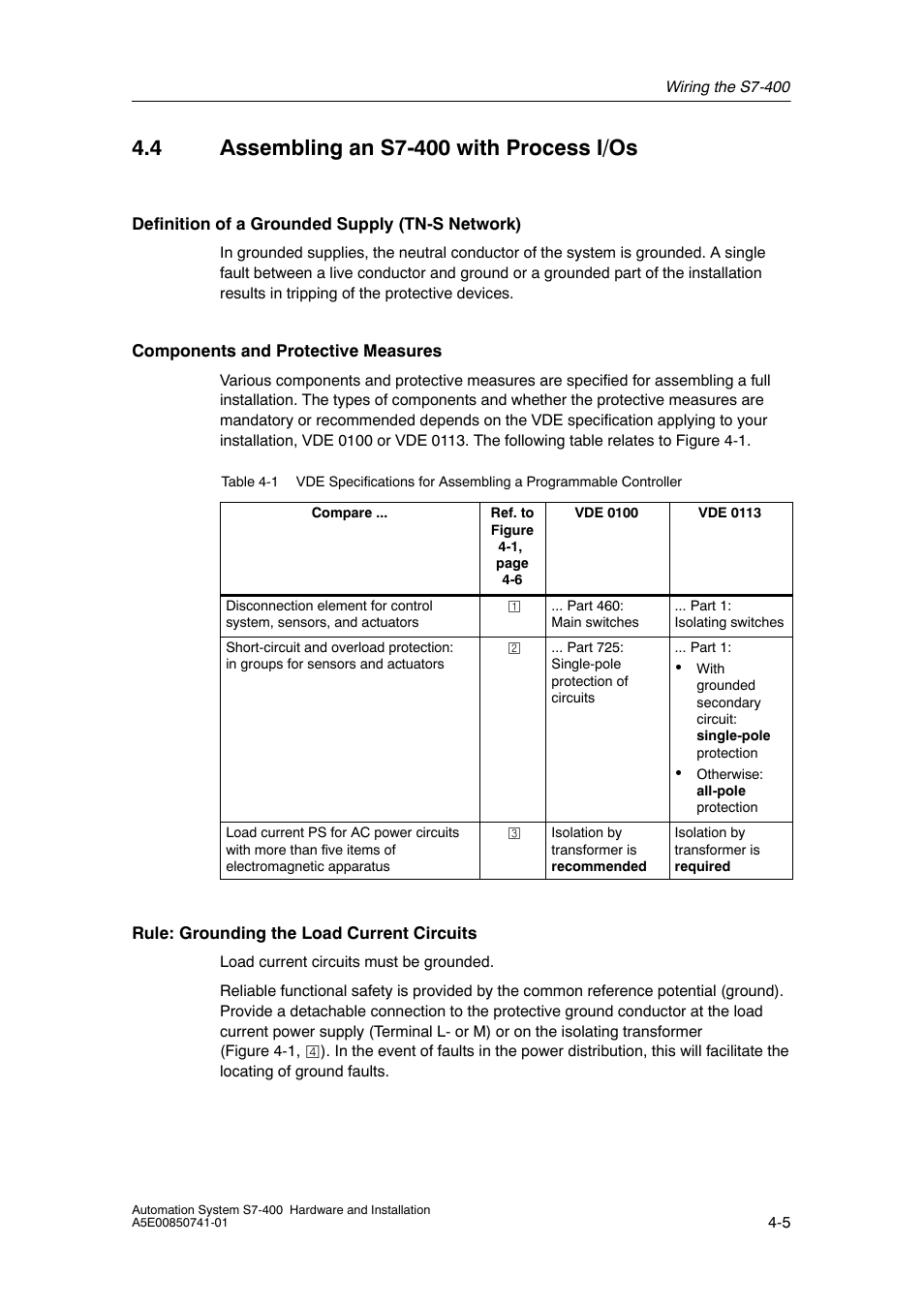 4 assembling an s7- 400 with process i/os | Siemens Automation System S7-400 User Manual | Page 65 / 228