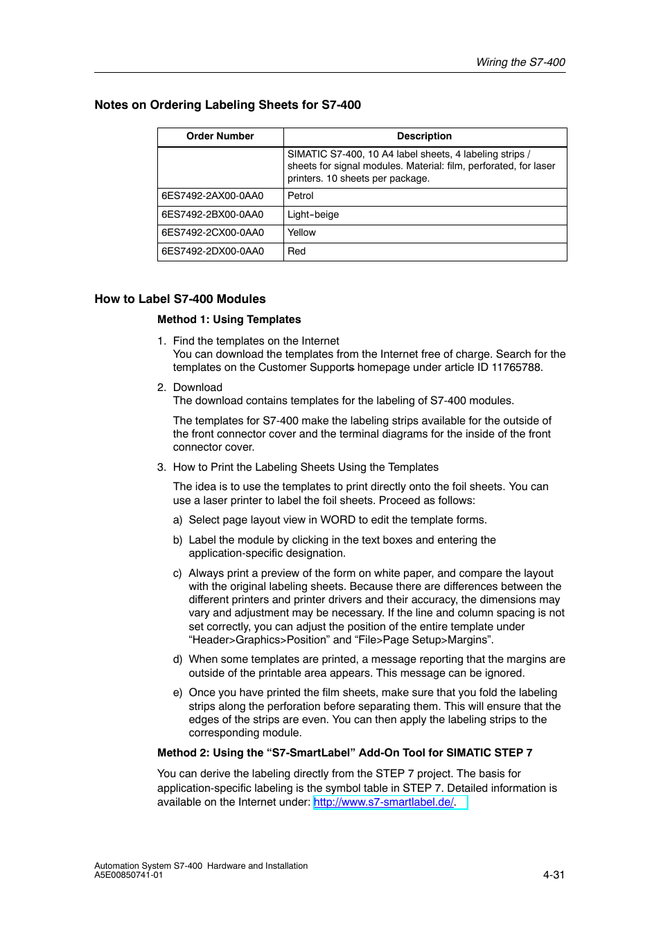 Siemens Automation System S7-400 User Manual | Page 91 / 228