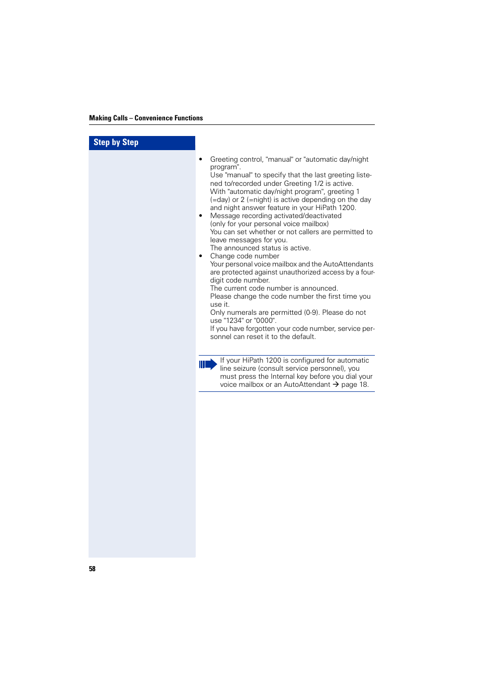 Siemens HIPATH 1200 User Manual | Page 58 / 104