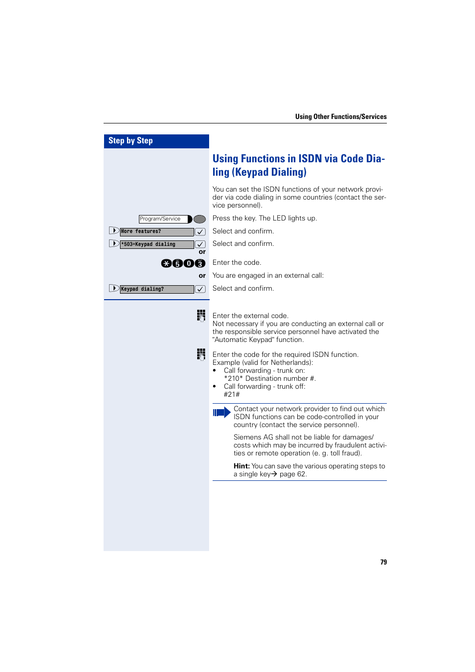 Siemens HIPATH 1200 User Manual | Page 79 / 104