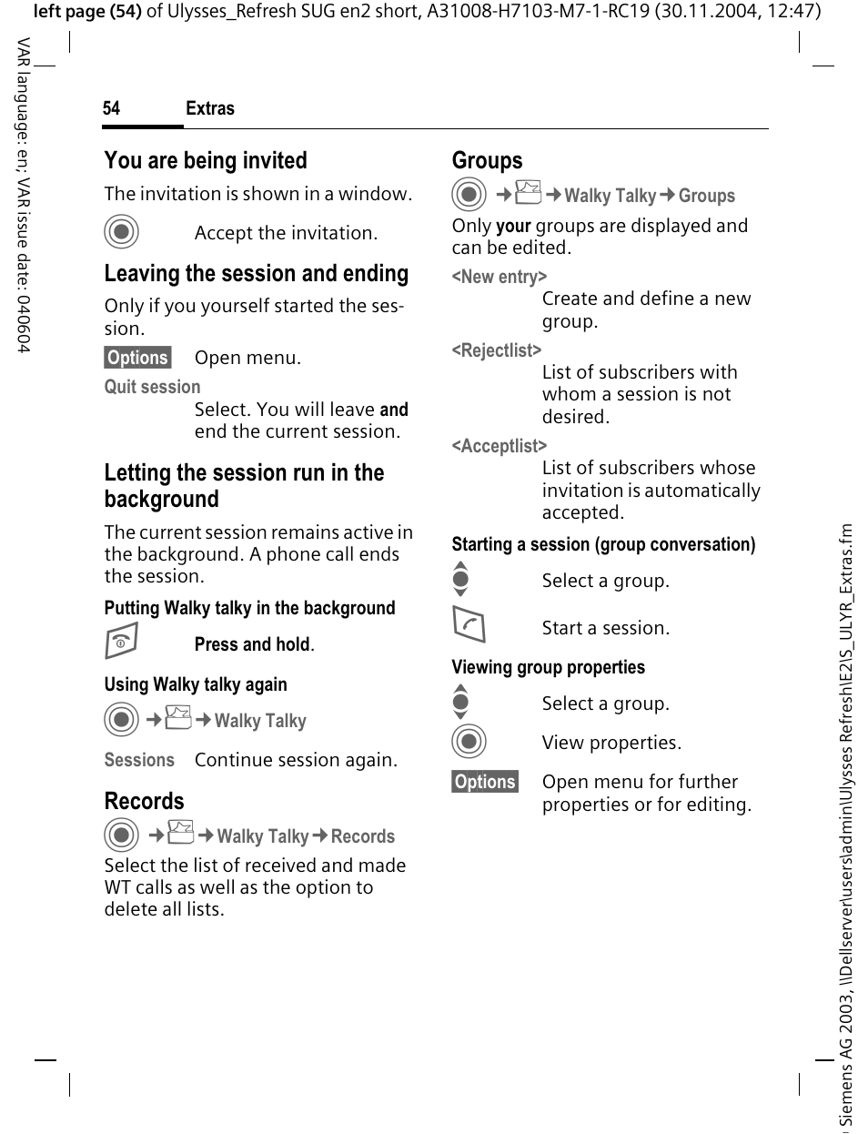Siemens CX70 User Manual | Page 55 / 74