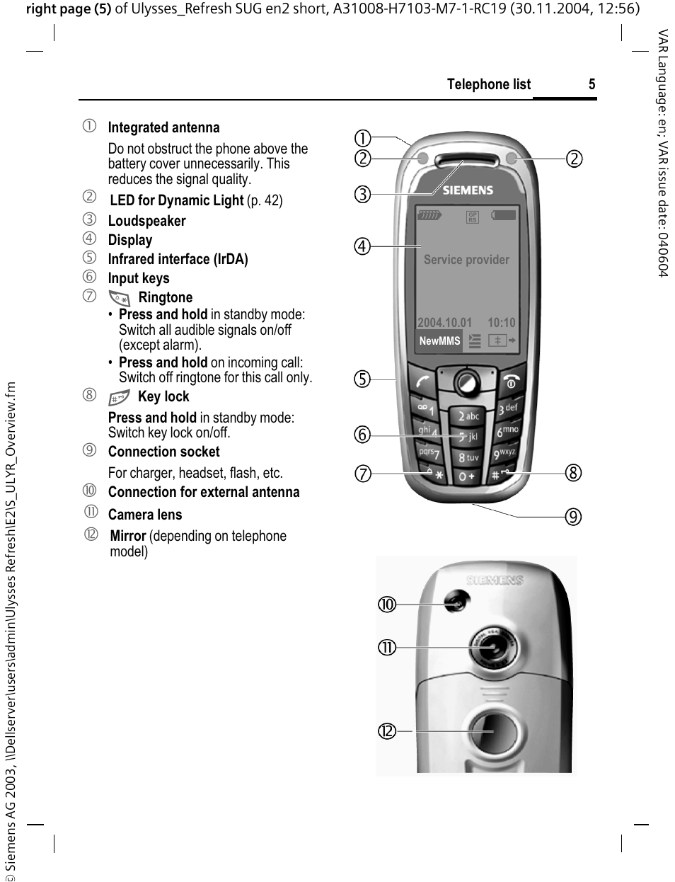 Siemens CX70 User Manual | Page 6 / 74