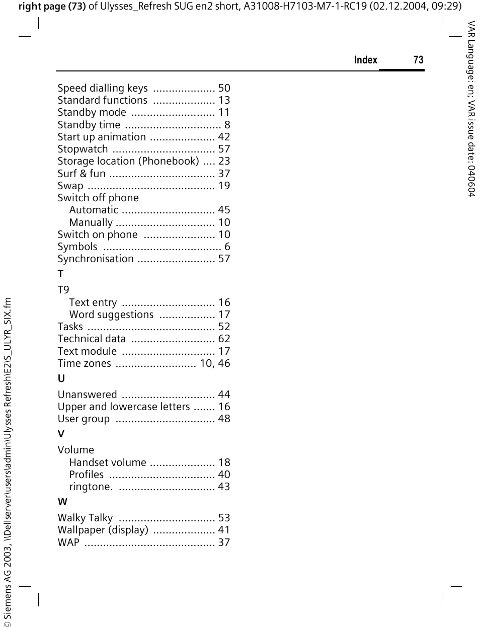 Siemens CX70 User Manual | Page 74 / 74