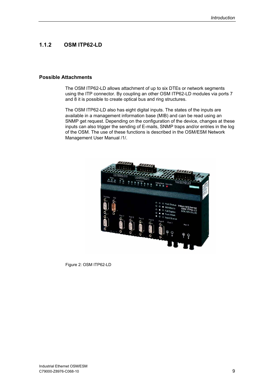 2 osm itp62-ld | Siemens ESM User Manual | Page 13 / 98