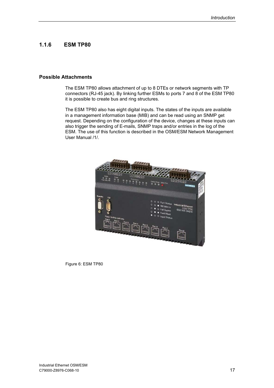 6 esm tp80 | Siemens ESM User Manual | Page 21 / 98