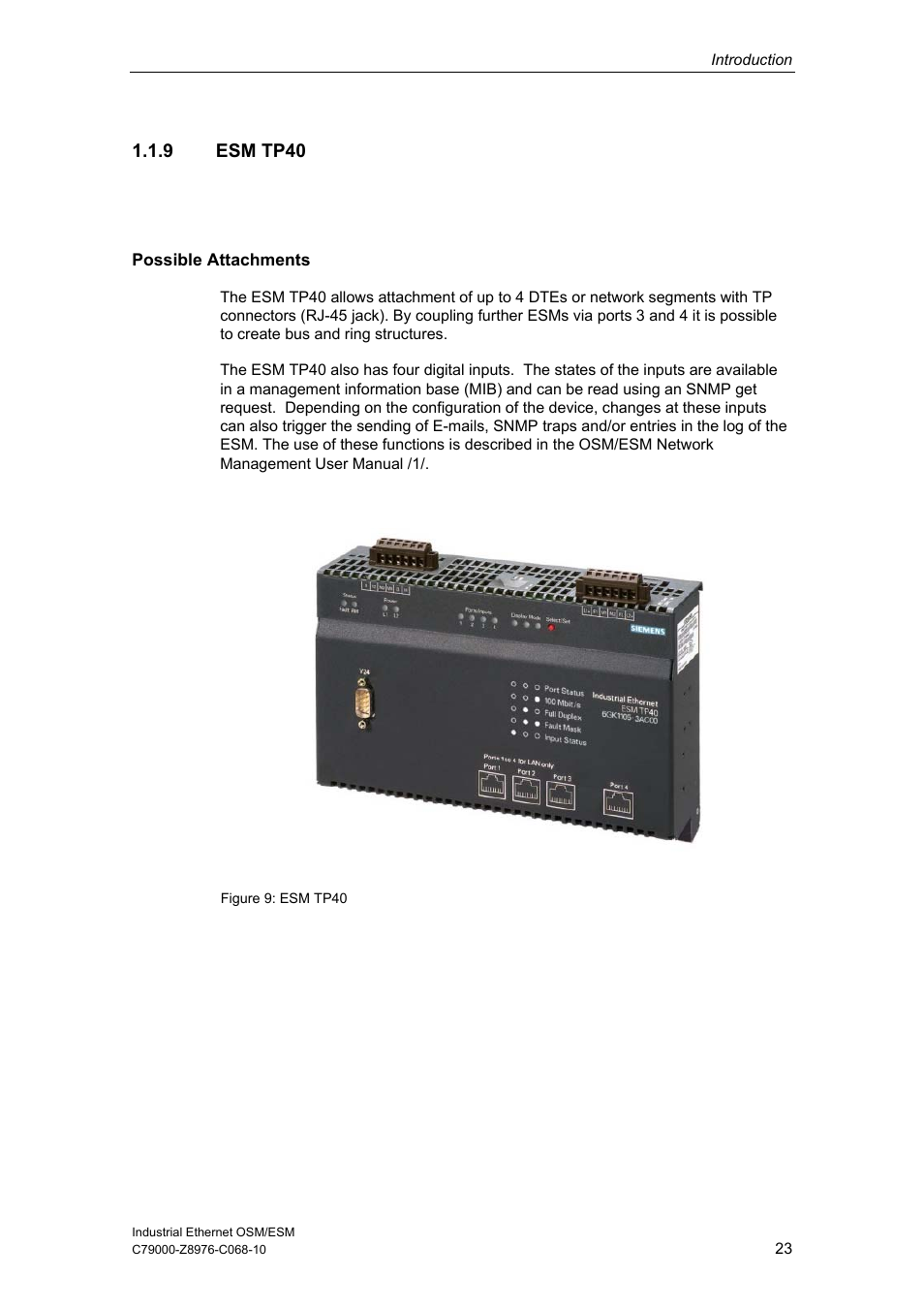 9 esm tp40 | Siemens ESM User Manual | Page 27 / 98