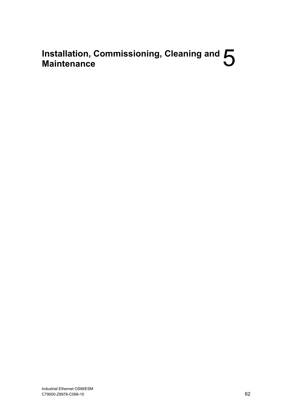 Installation, commissioning | Siemens ESM User Manual | Page 66 / 98